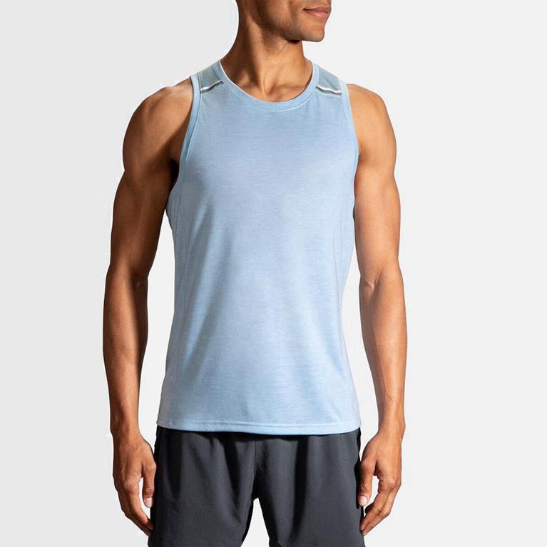 Brooks Distance Hombre Camiseta Sin Mangas - Azules (4216HZMWN)